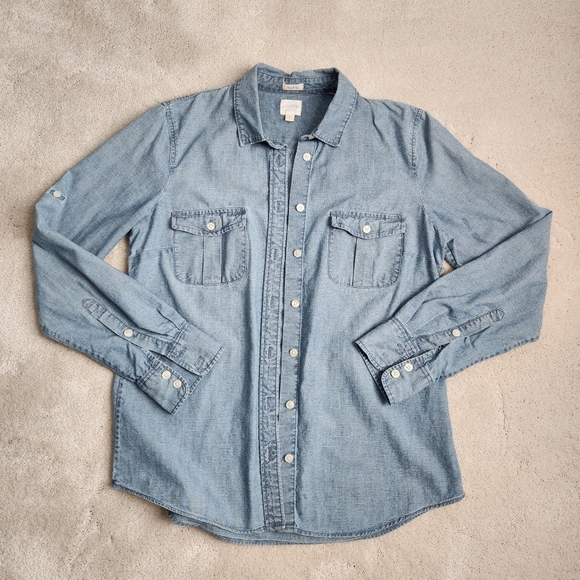 J Crew Women's Denim Shirt, size S, blue - Picture 7 of 11
